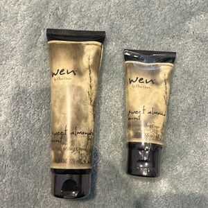 WEN By Chaz Dean Sweet Almond Mint Anti-Frizz Styling Creme 1 x 2 oz & 1 x 4 oz
